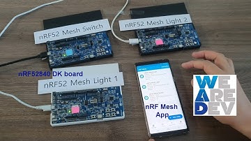 BLE 5.0 Mesh test using nRF52840 DK and nRF Mesh App.