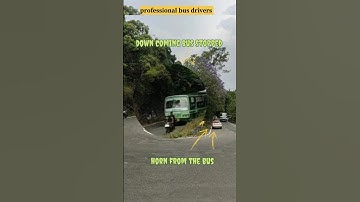 Professional bus drivers uphill and down hill driving skills #professional #bus