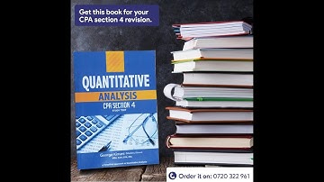 QUANTITATIVE ANALYSIS  REVISION LESSON DONE ON 27 04 2021