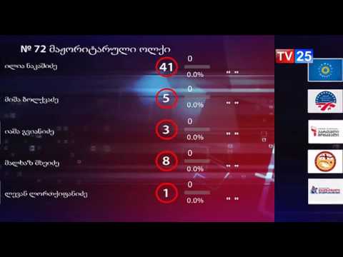 აჭარის მუნიციპალიტეტებიდან მაჟორიტარი დეპუტატობის კანდიდატები შედეგები -  ცეკოს 12 საათის მონაცემები