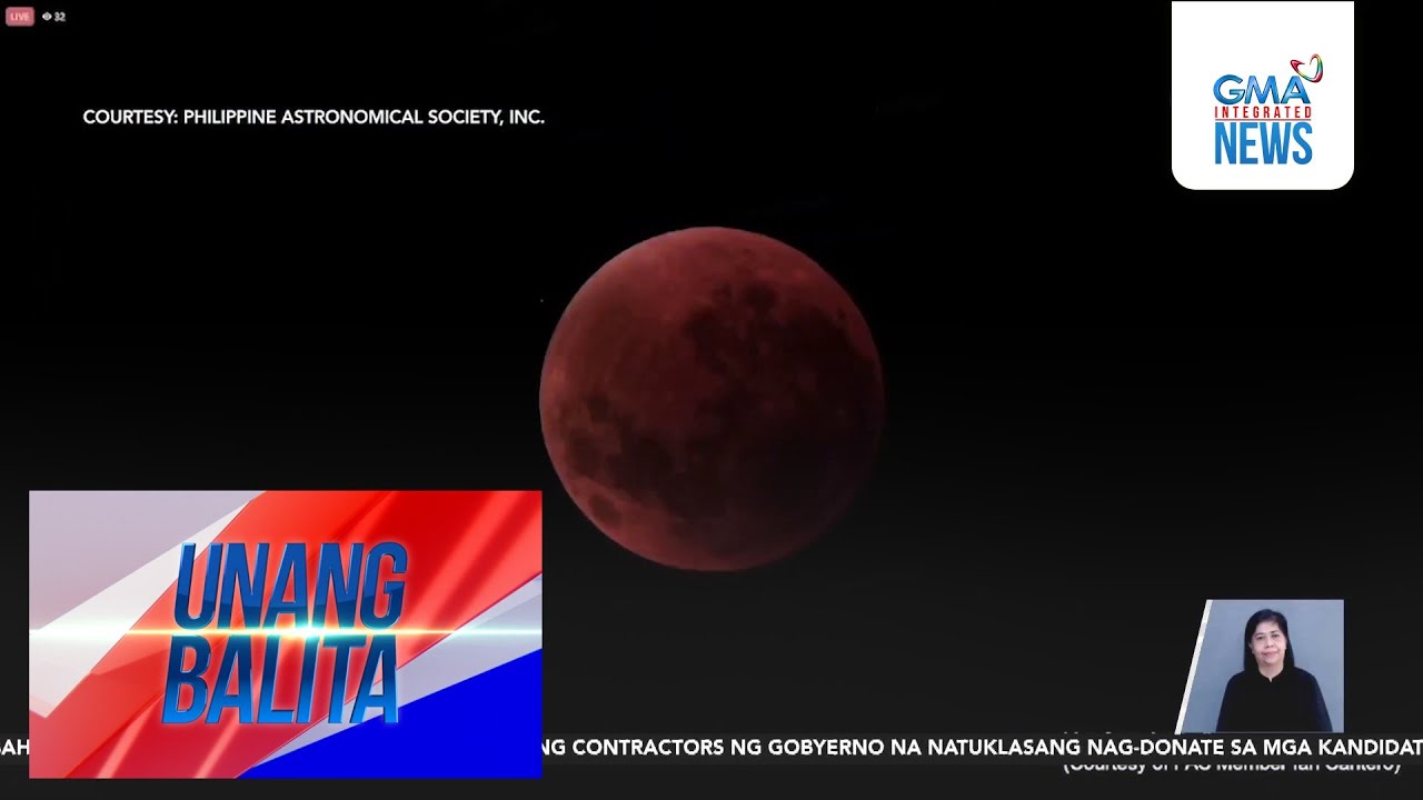 Total lunar eclipse o 