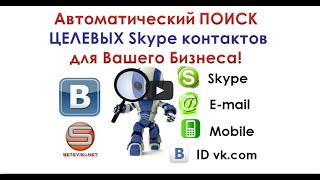 Автоматический Поиск Целевых Skype контактов для Бизнеса в соцсетях