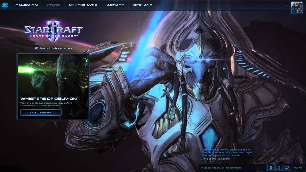 Starcraft Ii Legacy Of The Void Patch 30 Ui With Artanis Background