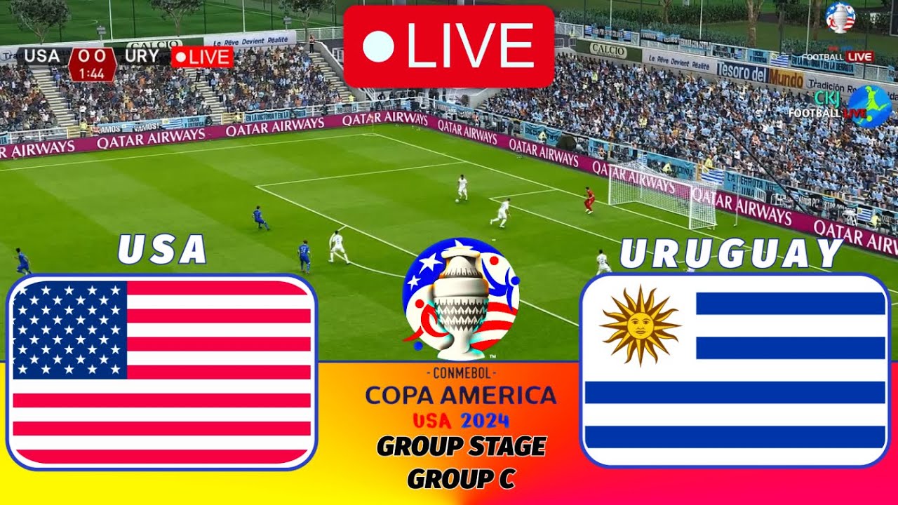 USA VS Uruguay Copa America 2024 Group Stage Group C Full Match All Goals Live Football