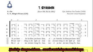 Siyahamba Afrika song ..  karaoke , musik only ,  3 bahasa .  A=1 .