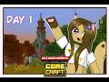 Minecraft core craft found a treading tower make it my base❤️ 