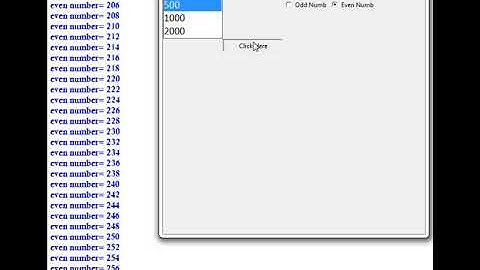 Python: tkinter listbox with radio buttons exception handing print even and odd numbers