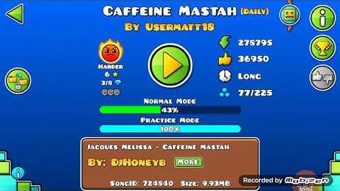 Geometry Dash 2.1 - Daily Level - Caffeine Mastah by Usermatt18