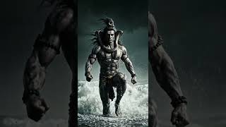 God shiva walking angrily in storm stuck ocean #shiv #adiyogi #yogishiva #linga #adiyogishiva #shiva