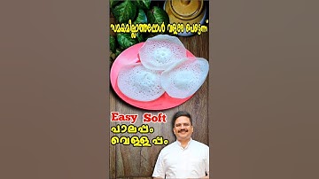 വളരേ പെട്ടെന്ന് സോഫ്റ്റ് പാലപ്പം | Palappam with rice powder | #shorts #palappam #vellappam  #food