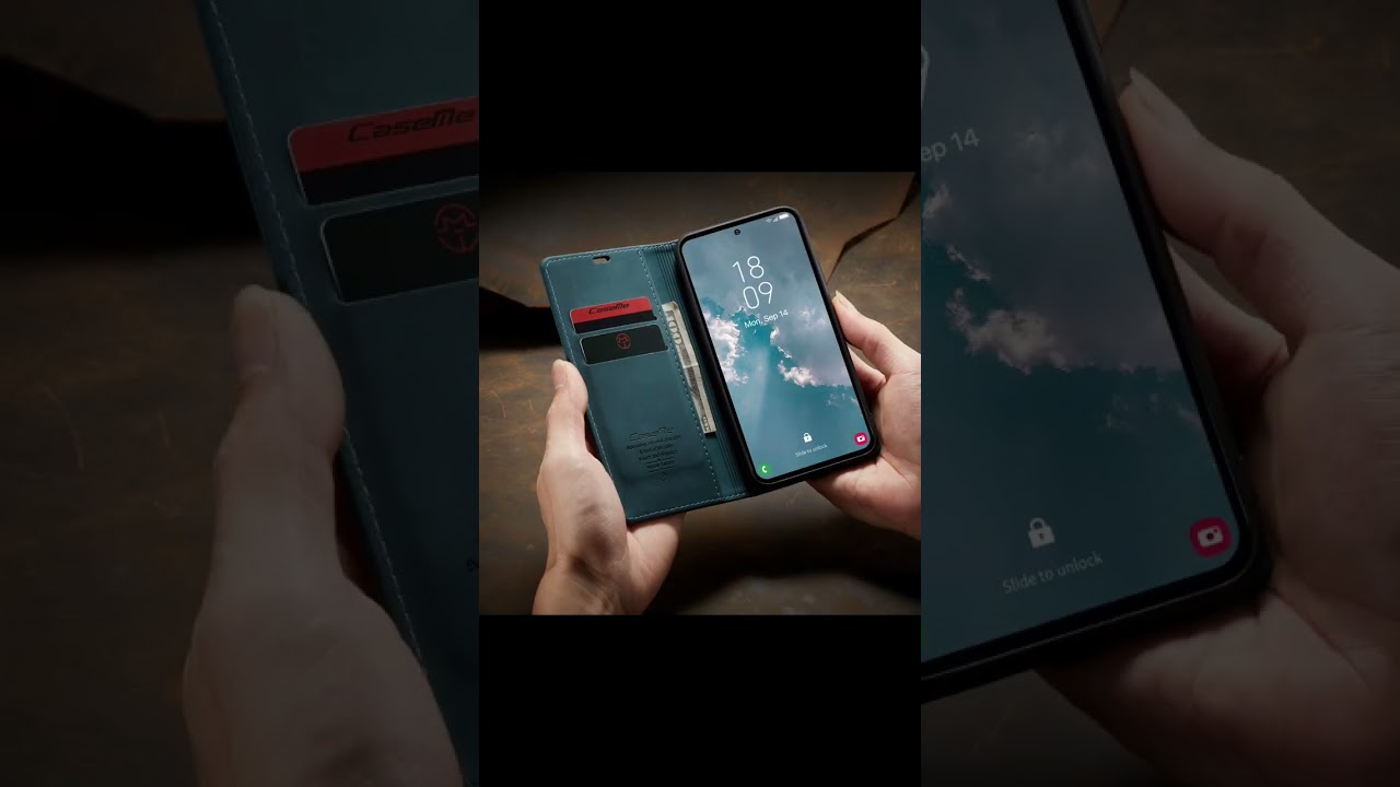 Caseme-case.com Samsung Galaxy A54 5G Wallet Leather Case Blue