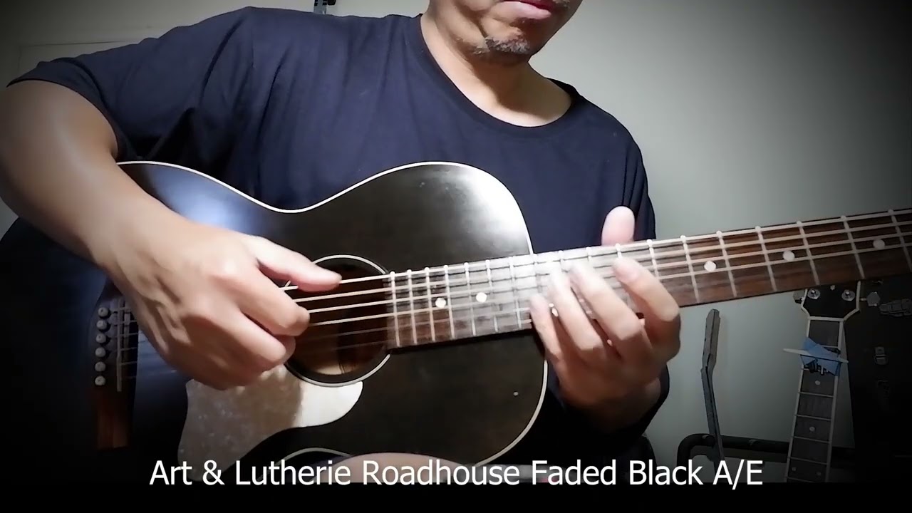 Art&Lutherie roadhouse エレアコ　ロードハウス　ジャンク Art & Lutherie Roadhouse Faded Black A/E sound Reviews - YouTube