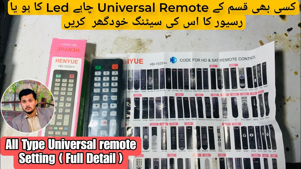 Seting Led Remote Universal Remote Led/Lcd Setting | Receiver Remote Setting | 1033 ...