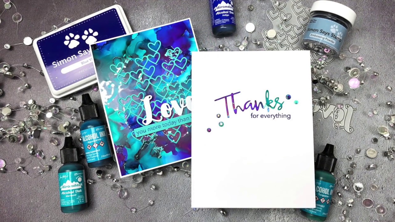 Adding Foil Accents to Alcohol Inked Backgrounds - YouTube
