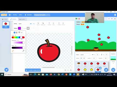 CURSO SCRATCH: VIDEOJUEGO MANZANAS Y CESTOS FINAL - YouTube