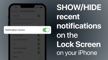 How to Show/Hide recent notifications on the Lock Screen on your iPhone