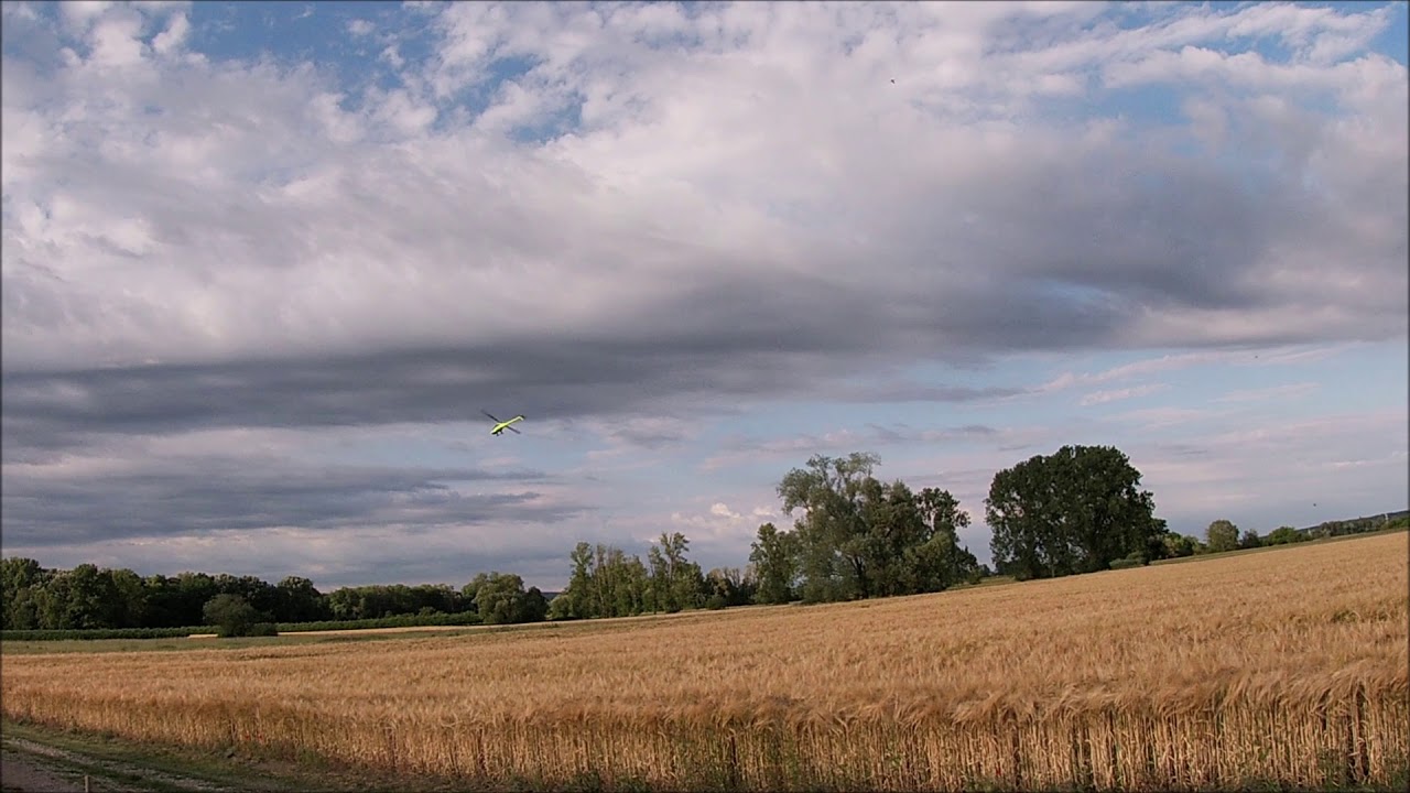 Goblin 570 sport over a golden grain field