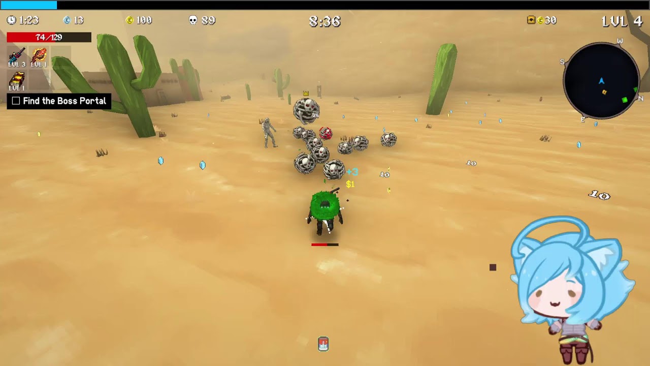 Doing sick tricks and launching myself into the horde. Megabonk