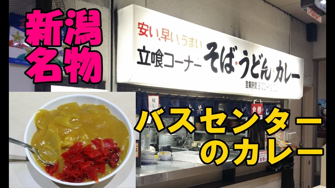 新潟B級グルメ！バスセンターのカレー！昭和の懐かしい雰囲気！万代シティ&万代口バスターミナル！鉄道車両がある廃墟！安田民俗資料館！2017年10月本州一周！レトロ自販機＆昭和レトロスポット巡りの旅㉚