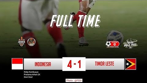 INDONESIA VS TIMOR LESTE 4 - 1 | FIFA MATCH DAY | Highlights