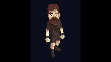 Viking Character - Low Poly Voxel Game Asset ( Made with Magicavoxel and Voxedit)