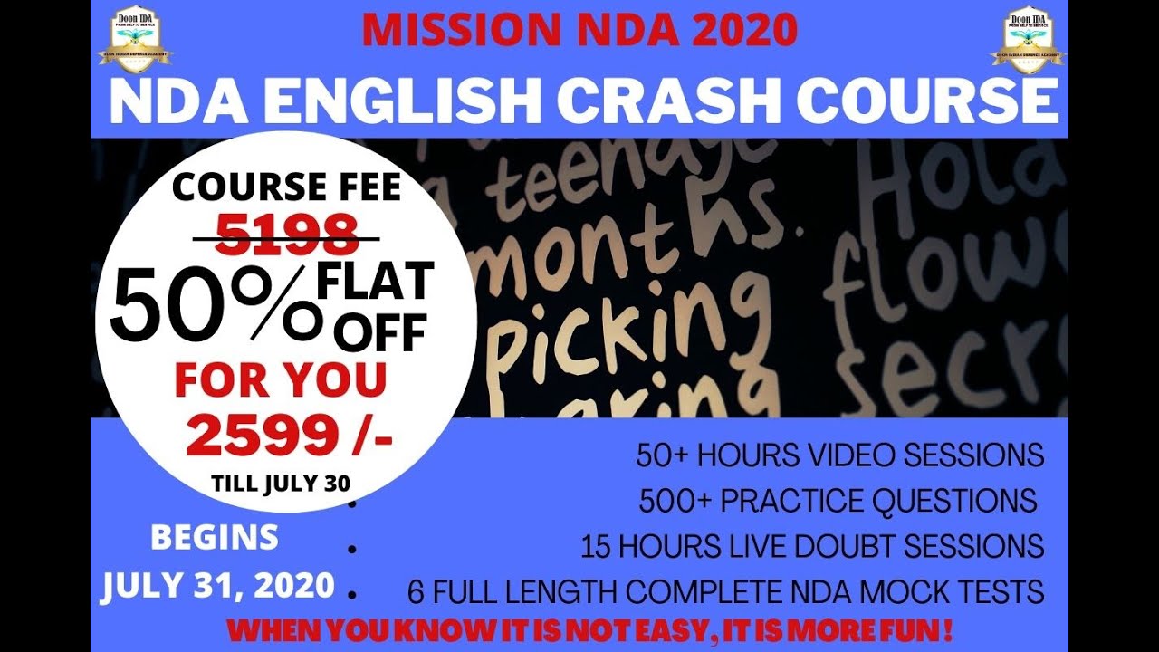 NDA 2020 | CRASH COURSE DEMO ENGLISH NOUN 1