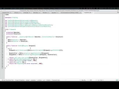 92. Simplifying our front controller while leveraging our Framework class