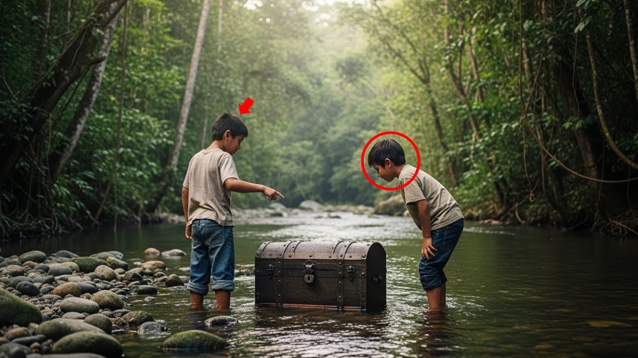 Hermanos caminando solos encontraron baúl en el río—adentro estaba su futuro.