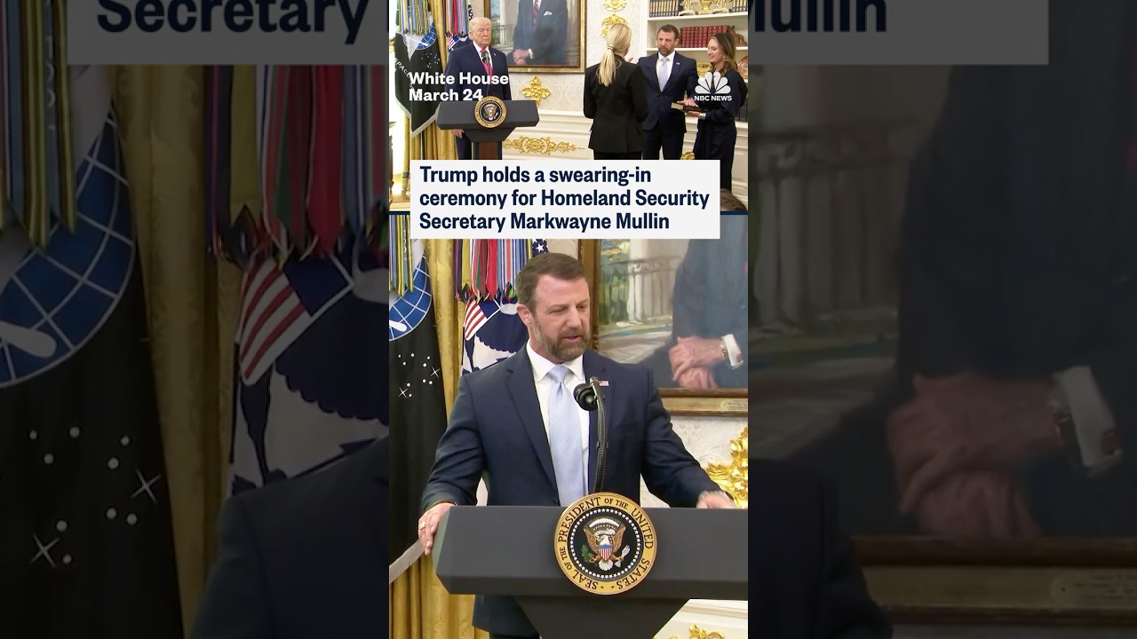 Trump holds a swearing-in ceremony for Homeland Security Secretary Markwayne Mullin