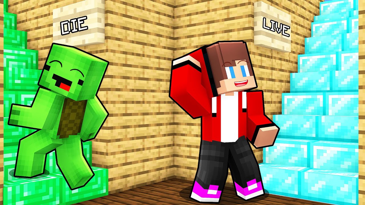 Mikey vs JJ Choose the Right Stairs - Minecraft Maizen