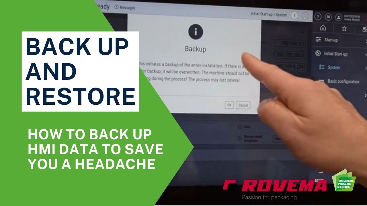 Backing Up and Restoring Your ROVEMA Packaging Machine HMI Data