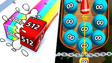 Jelly Run 2048 vs Laser Bubbles - Max Level Gameplay (Part 1)