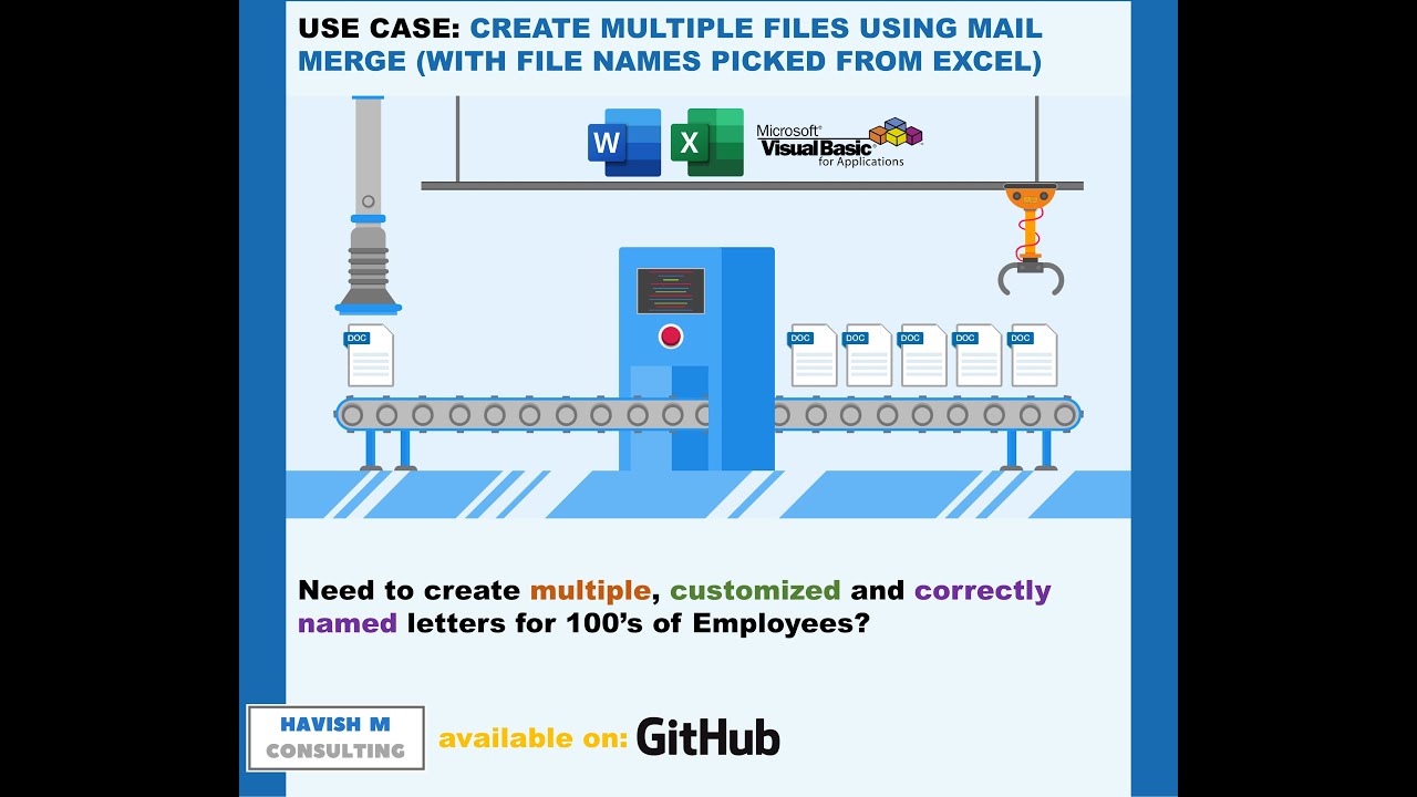 Create multiple documents using Mail Merge (with File Names picked from ...