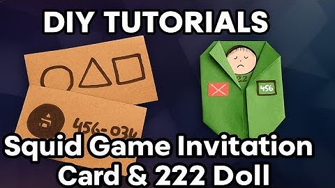 How to Make Squid Game Invitation Card & Baby 222 Doll | Viral Origami Crafts