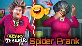 Scary Teacher 3D - Spider 🕸️ Troll Miss'T and Francis - Couple prank - Miss'T get angry