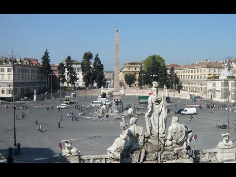 Roma Piazza del Popolo - webcam a piedi - YouTube