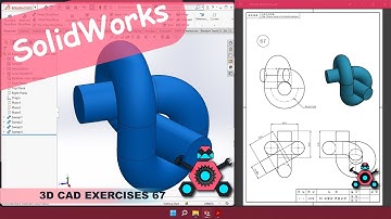 SolidWorks | 3D CAD EXERCISES 67 | StudyCadCam | Solution Tutorial |