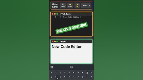 HTML CSS JS NEW CODE EDITOR #codingshorts #shorts #learncoding #coding #html #htmlcss