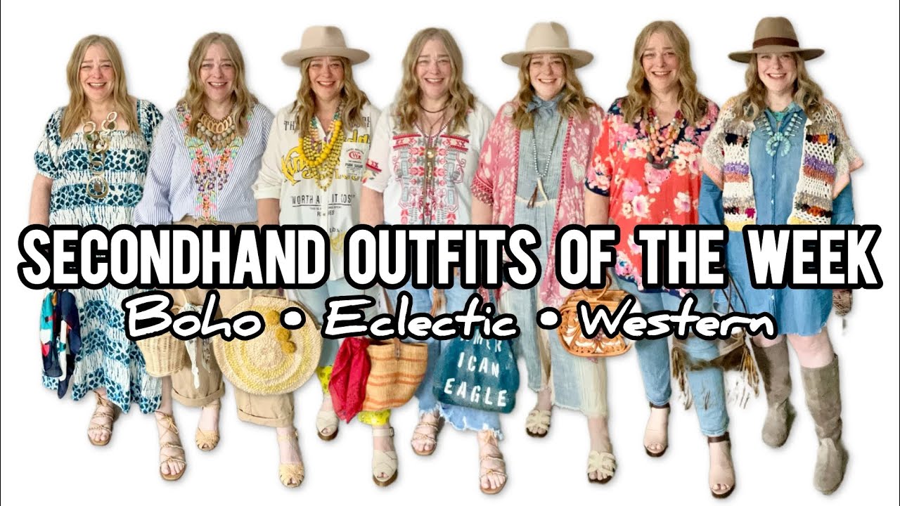 Get Ready With Me | Secondhand Outfits of the Week | Boho Eclectic Western Style