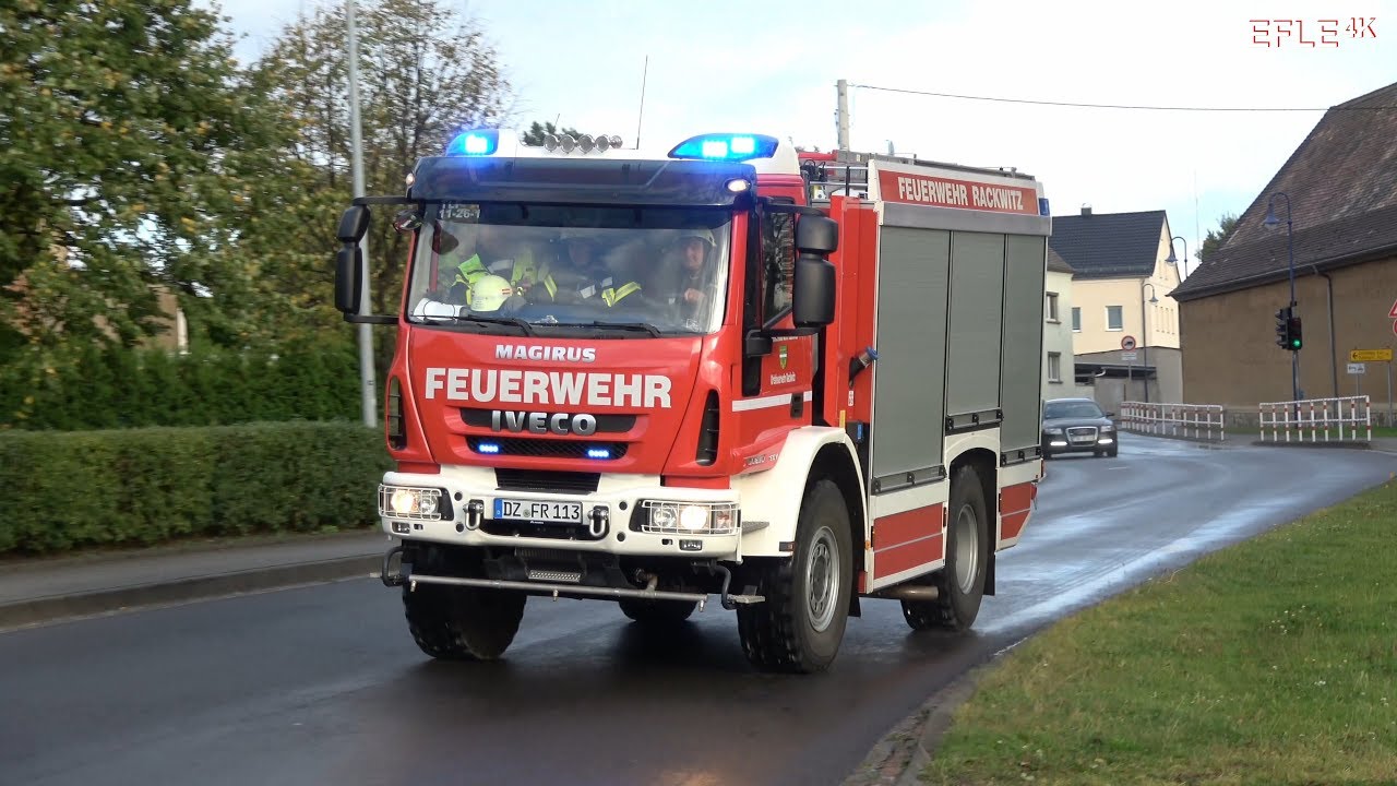 [Brand bei Sapa Extrusion Rackwitz] Einsatzübung von Alarm bis Abmarsch fertig