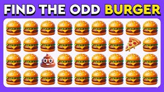 Find the Odd One Out - Fast Food Edition 🥯🍟🥪 Easy, Medium Hard 30 Levels Emoji Quiz 