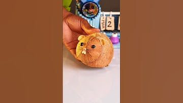 Coconut shell craft ideas simple : Make RAT #viralshorts #crafts #diy #howtomake #shorts