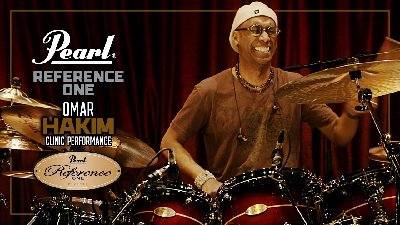 Pearl Reference One 7-Pc Shell Pack (Played by Omar Hakim)  8/10/12/14/16/22/14s (Red Burst Stripe) - 2112 PERCUSSION