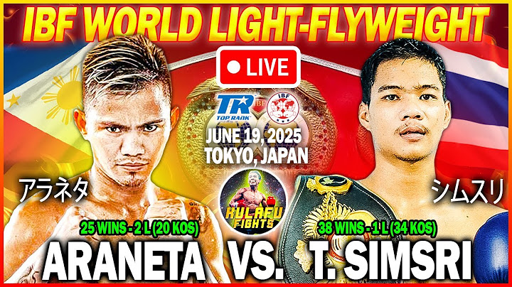 🔴LIVE! PRE - FIGHT ARANETA VS SIMSRI! Christian Araneta Highlights Pinoy Boxing Latest Fight 2025