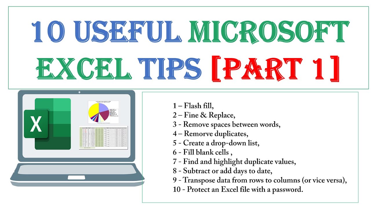10 Useful Microsoft Excel tips [Part 1] - YouTube