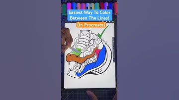 Do THIS to color between the lines in Procreate ! 😍 #procreatetutorial #digitalart #shorts
