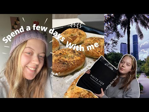 Spend A Few Days At Home With Me | Homemade Bagels, WHITEFOX Haul, Grocery Haul & Life Update!