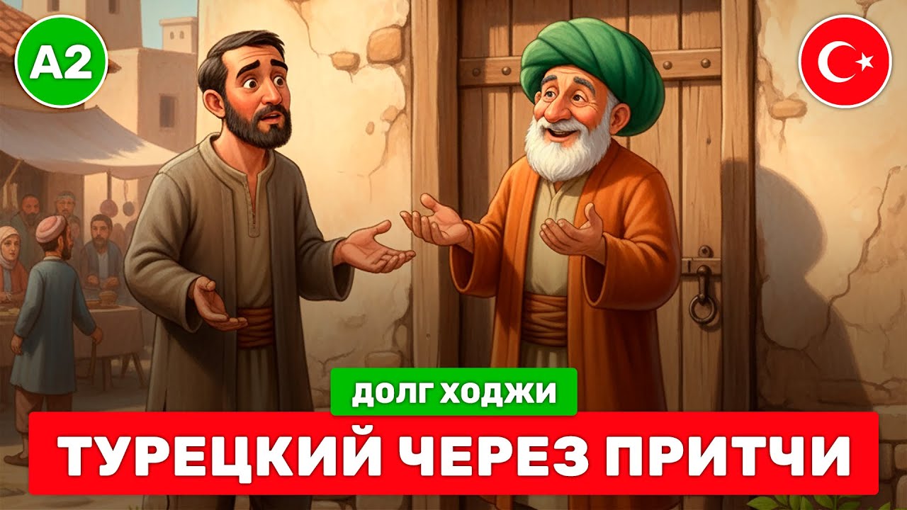 Долг Ходжи 💸 // Турецкие рассказы с переводом для изучения турецкого языка с нуля