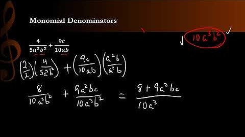 Monomial Denominators
