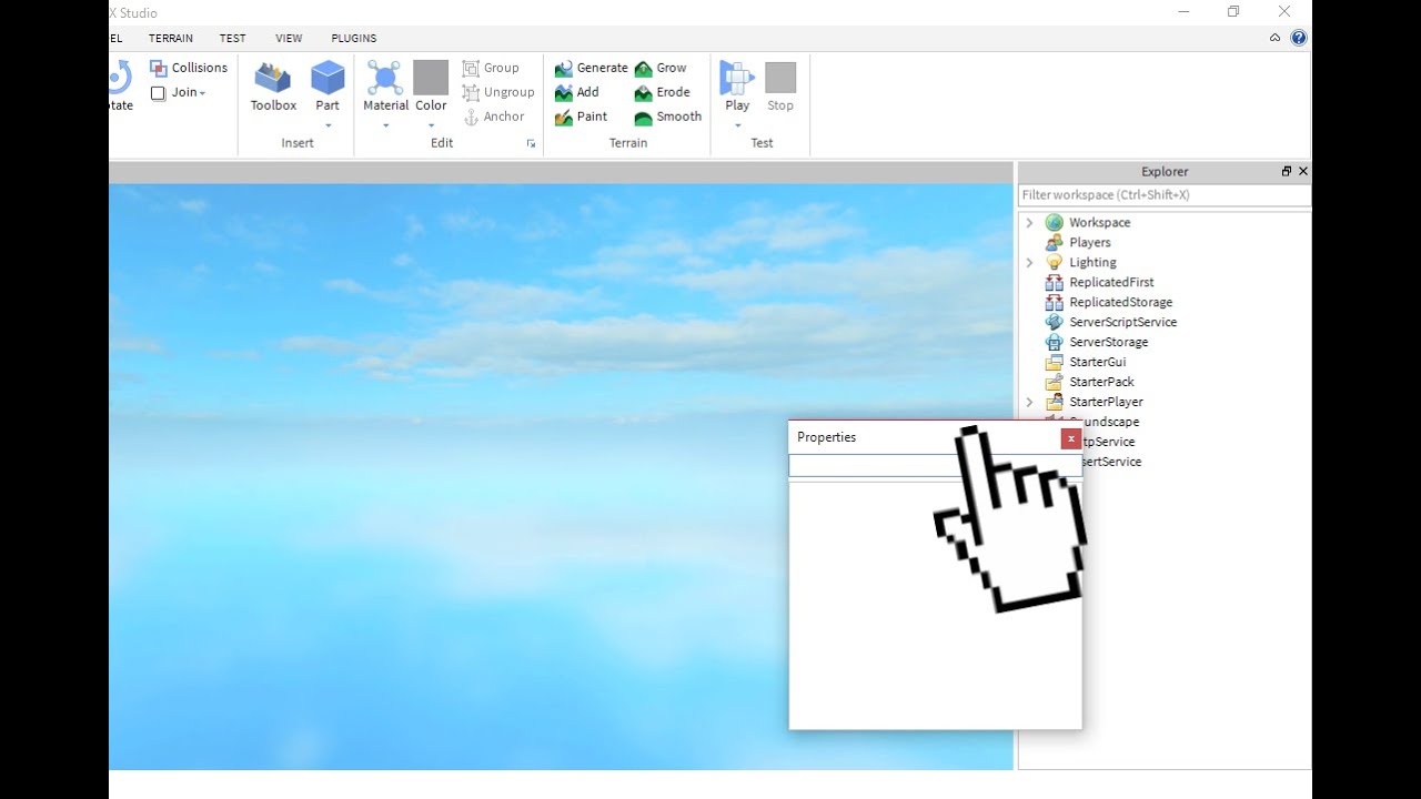How To Re Dock Explorer Properties In Roblox Studio Youtube - roblox studio why can't i click on some parts